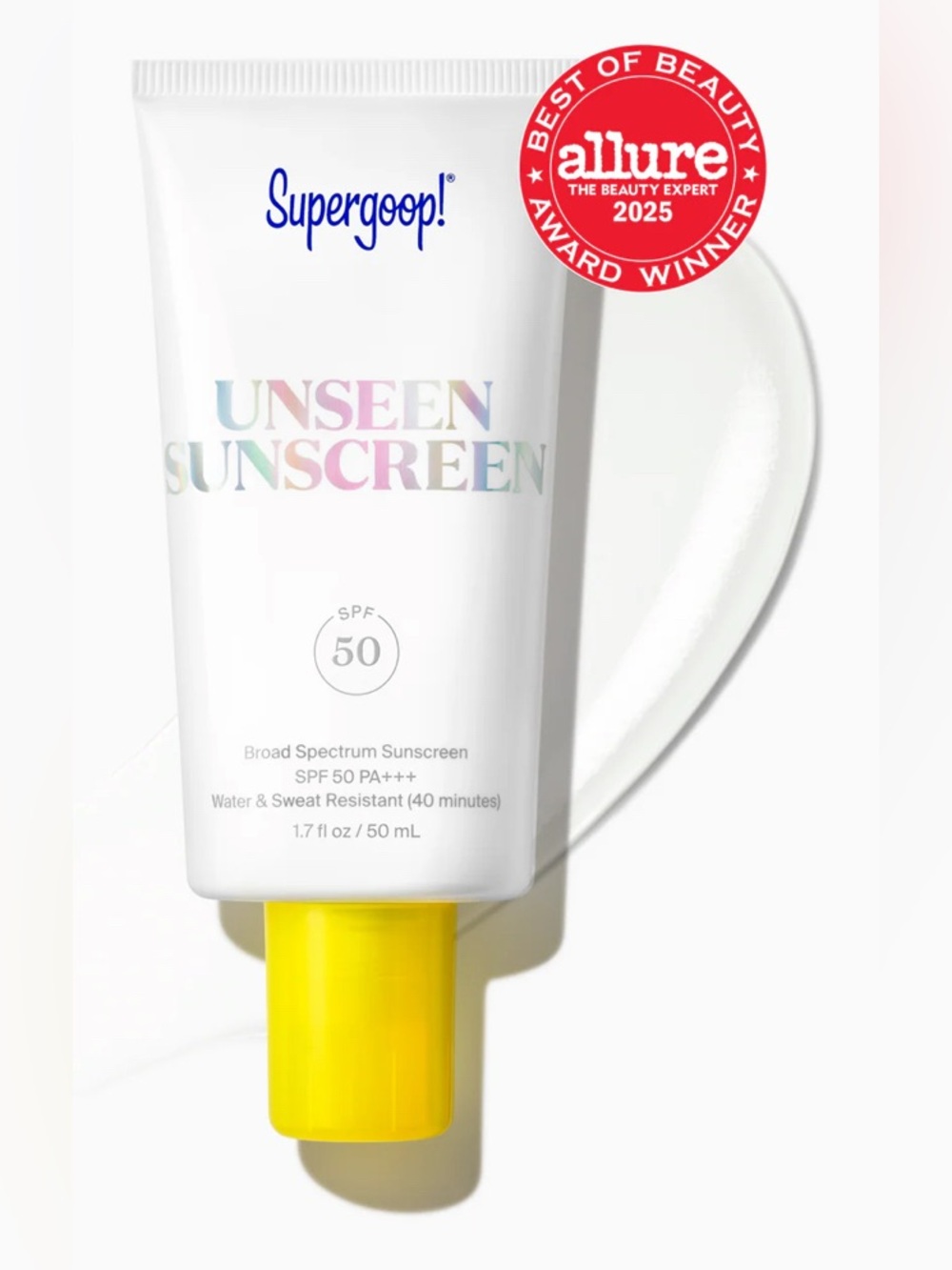 Supergoop! Unseen Sunscreen SPF 50 - White and Yellow